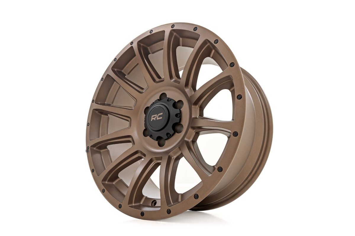 Wheel - Rough Country - 90 Series, Single-Piece, 18x9, 8x170, -12mm Offset - Bronze